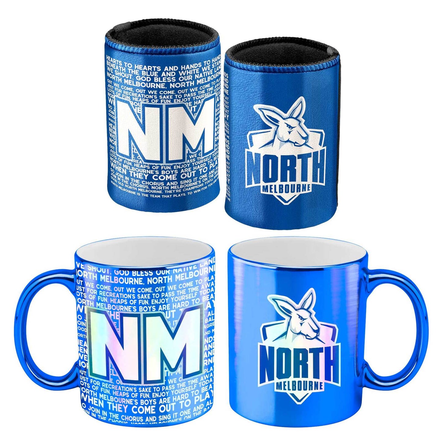 Nth Melbourne Kangaroos
Metallic Can Cooler and Mug Gift Pack