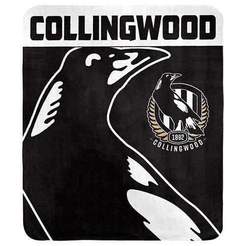 Collingwood Magpies Polar Fleece Throw Rug