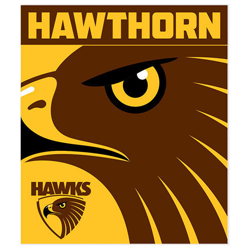 Hawthorn Hawks Polar Fleece Throw Rug