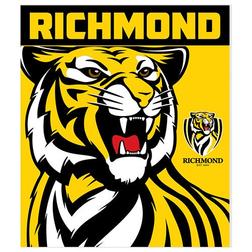 Richmond Tigers Polar Fleece Throw Rug