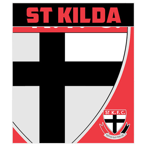 St Kilda Saints Polar Fleece Throw Rug