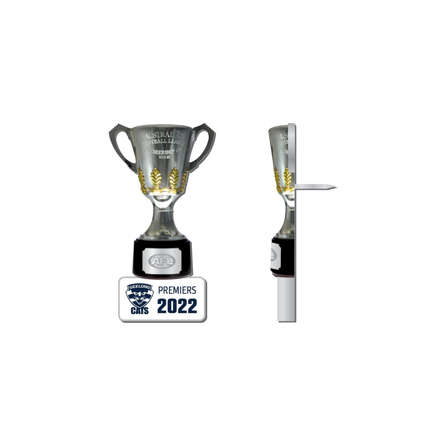 2022 AFL Premiers Geelong Cats 3D Trophy Pin