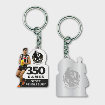 Scott Pendlebury 350 Game Keyring - Collingwood Magpies