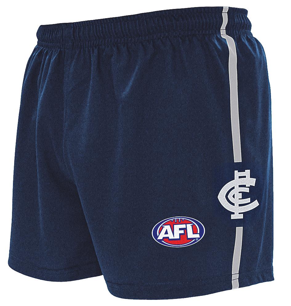 Carlton Blues Mens Replica Logo Footy Shorts
