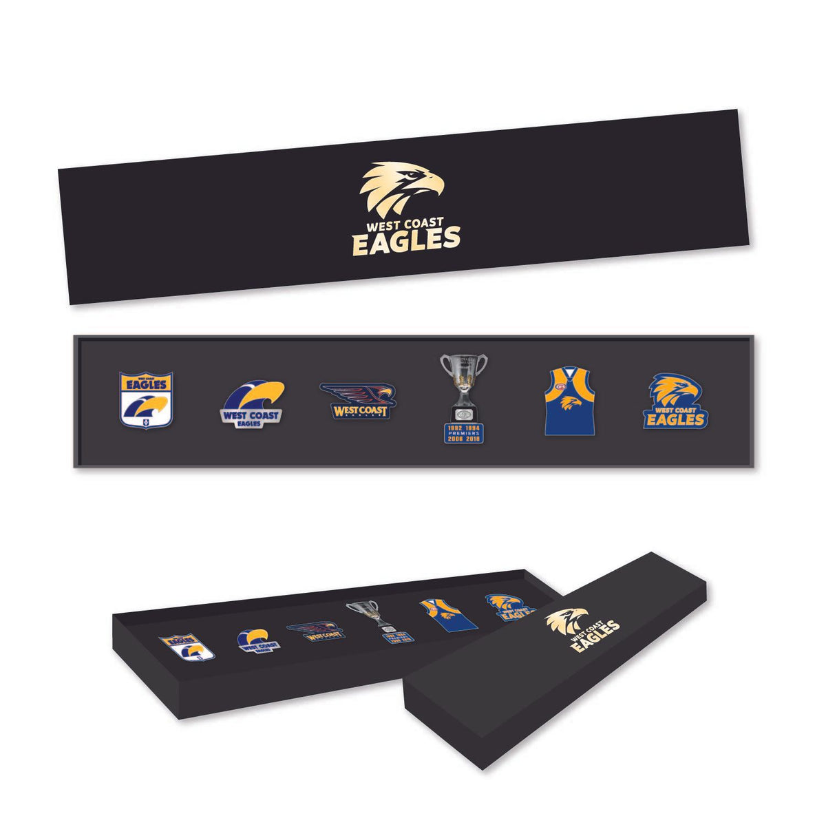 West Coast Eagles Logo Pin Set