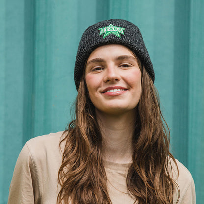 Melbourne Stars Black '47 Cuff Knit Beanie