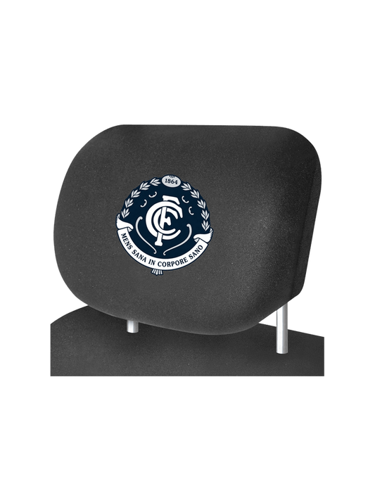 Carlton Blues AFL Car Head Rest Cover Set Of Two Covers