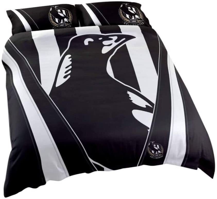 SALE SALE SALE  Collingwood Magpies AFL Logo Quilt Doona Cover Set - Double Size