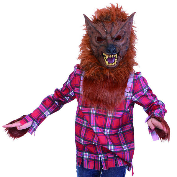 Wolf Man Mask & Shirt Halloween costume