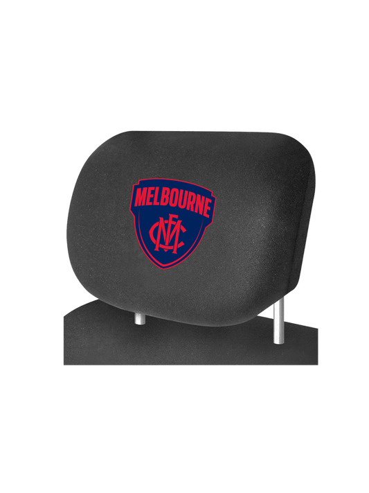 Melbourne Deamons AFL Car Head Rest Cover Set Of Two Covers