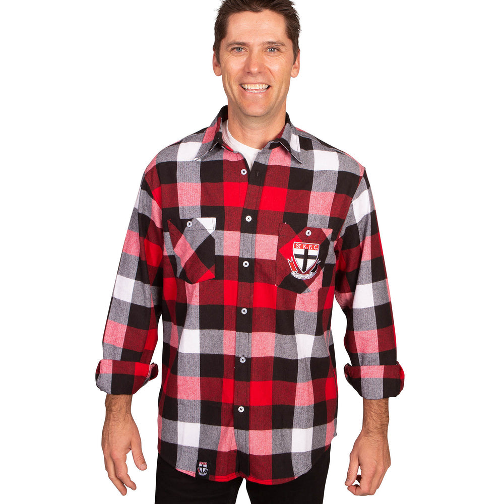 St Kilda Mens Flannelette Shirt