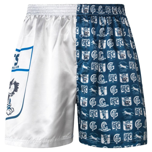 Geelong Cats Men's Satin Boxer Shorts