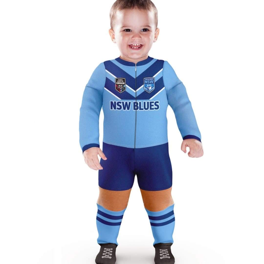 State Of Origin NSW baby and infant footysuit