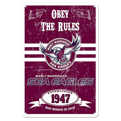 Manly Sea Eagles
 Metal Tin Sign
Retro NRL