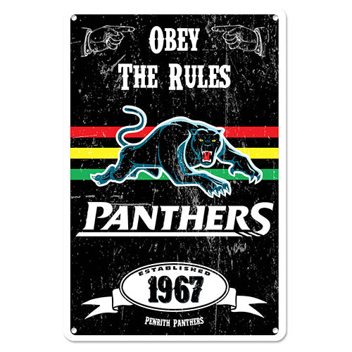 Penrith Panthers
 Metal Tin Sign
Retro NRL