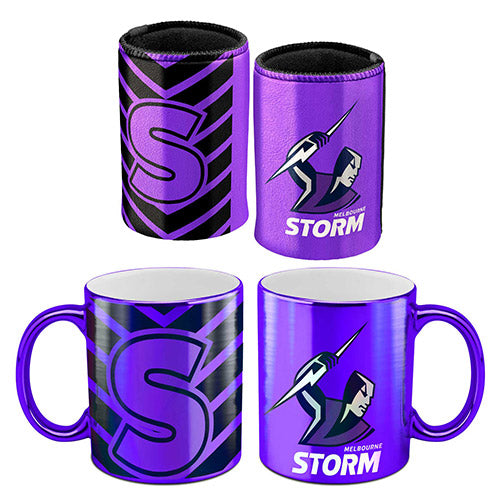 Melbourne Storm Metallic Can Cooler and Mug Gift Pack