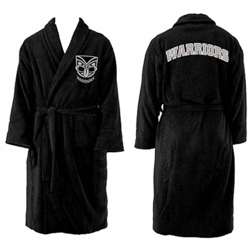 STOCKTAKE SALE                NZ Warriors NRL Youth Kids Dressing Gown Robe.