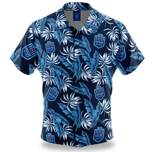 STOCKTAKE SALE           NSW Blues Paradise' Hawaiian Shirt