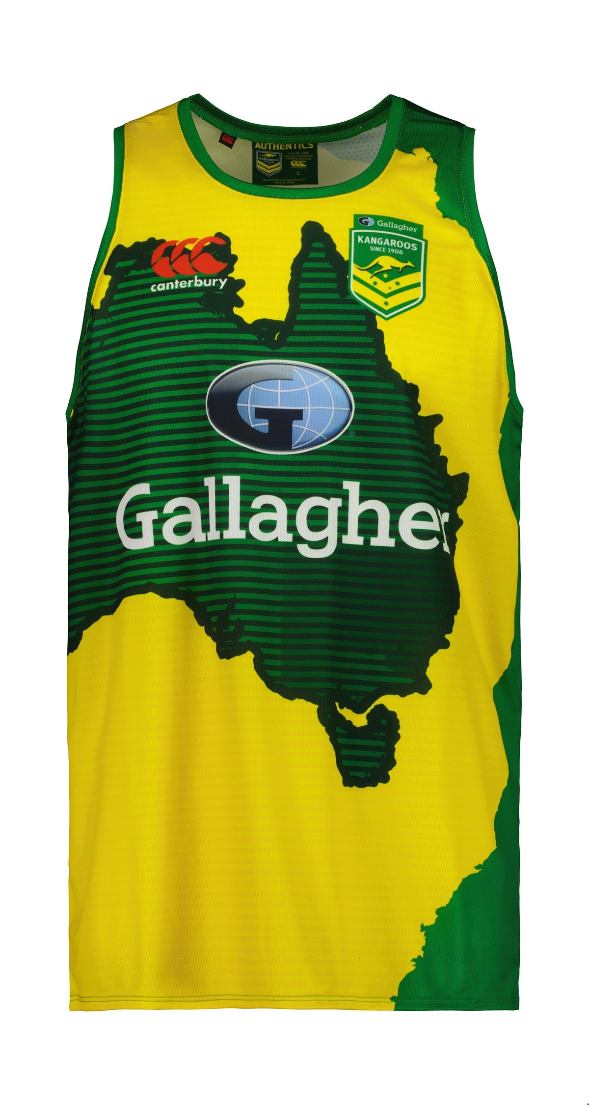 Australian Kangaroos ARL/NRL 2022 Training Singlet