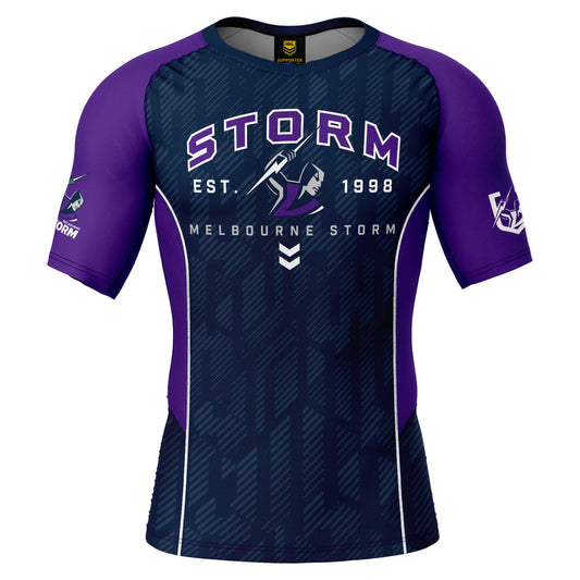 Melbourne STORM 'BLOCKER' RASH VEST - ADULT