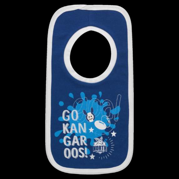 Nth Melbourne Kangaroos AFL W22 Babies 2 Pack Bib Set