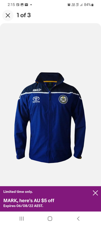 NRL North Queensland Cowboys Ladies Wet Weather Jacket  - Size 12