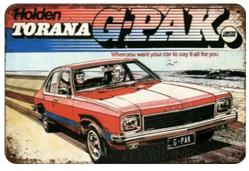 Holden Torana G-Pak Tin Sign