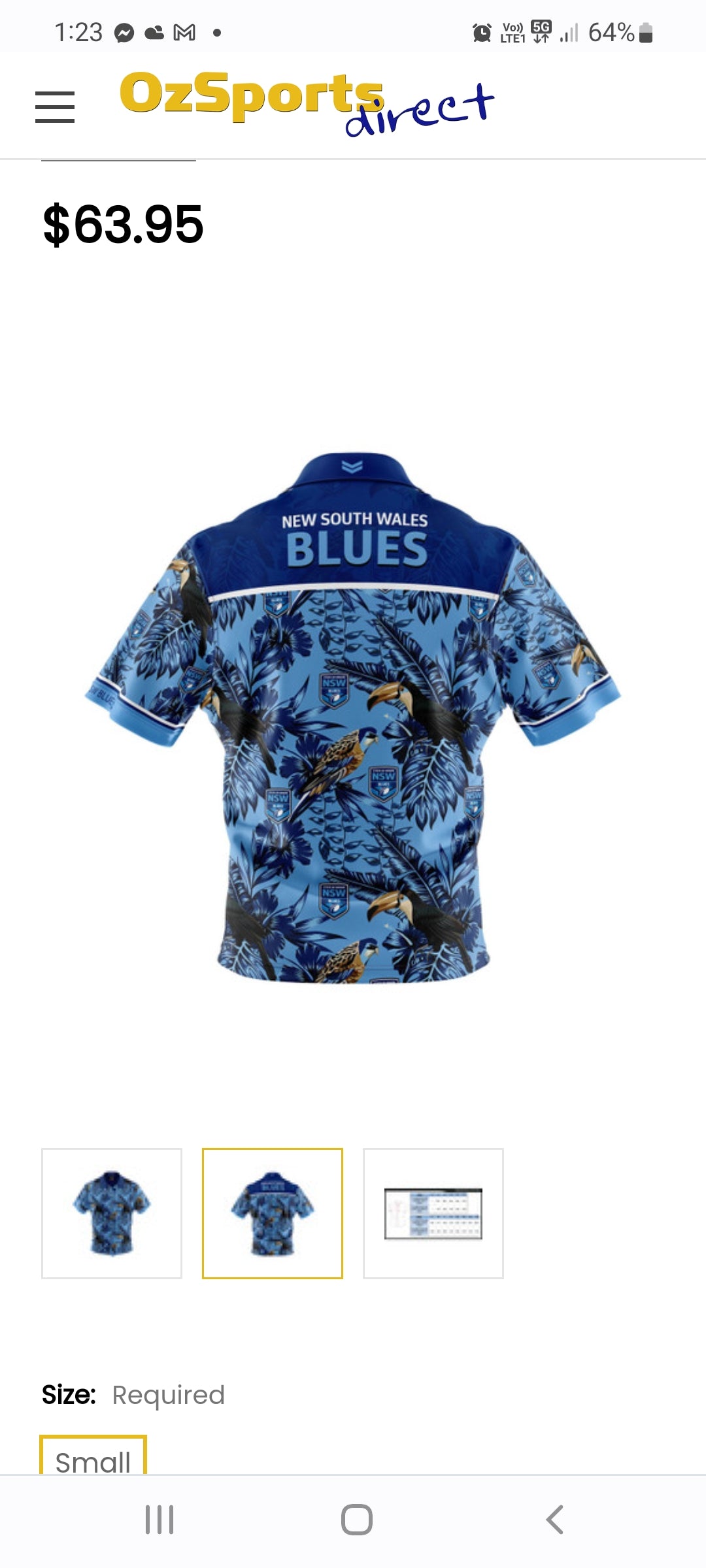 NRL State of Origin NSW Hawaiian
shirt