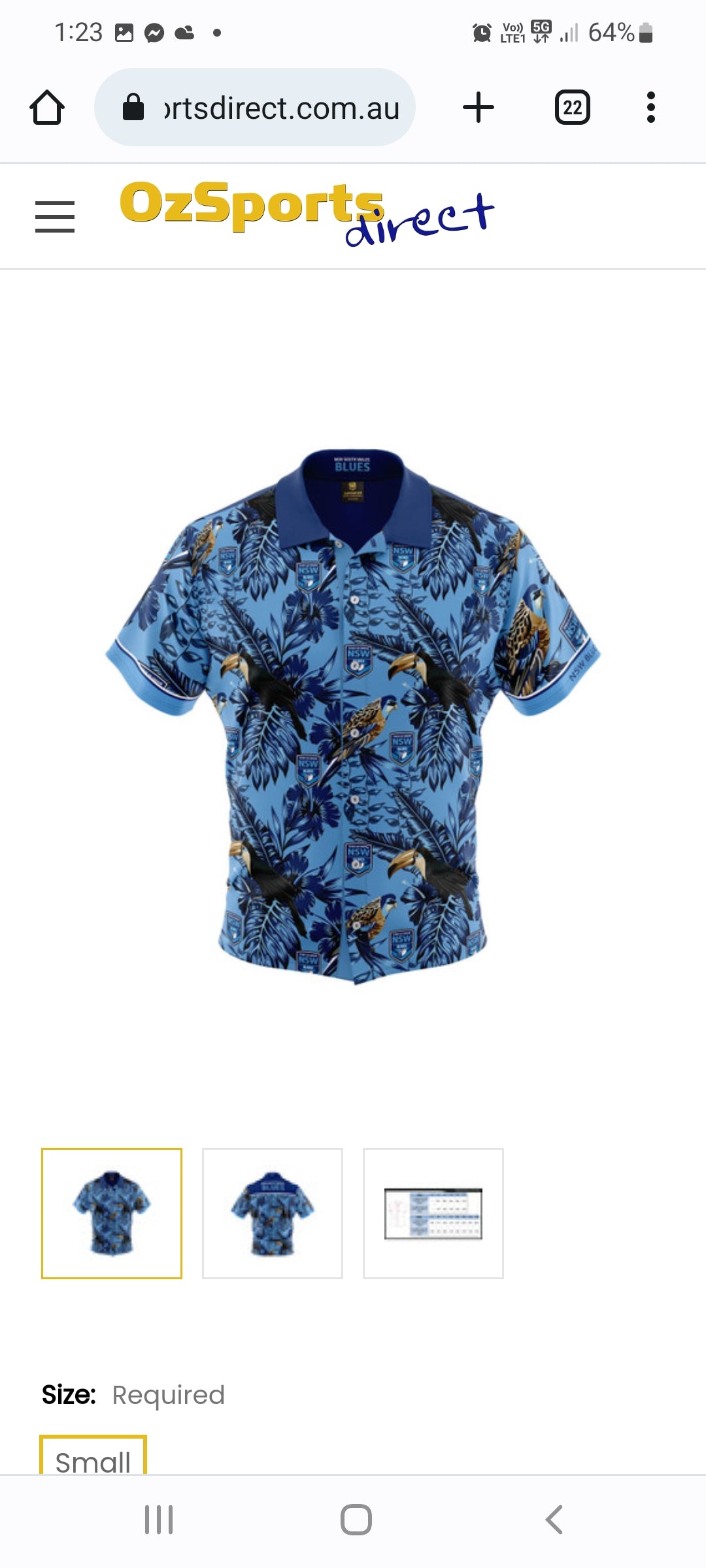 NRL State of Origin NSW Hawaiian
shirt