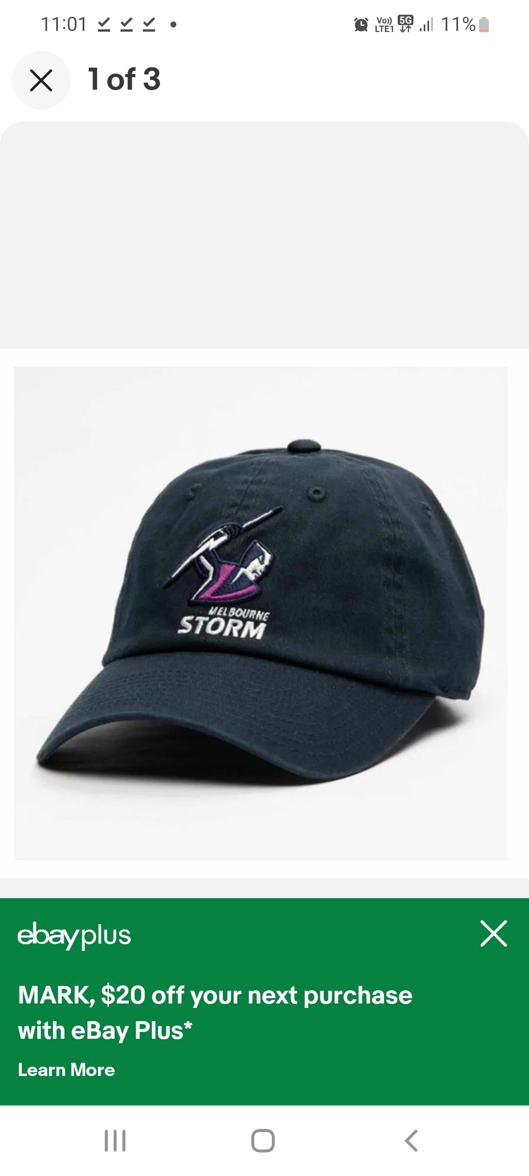 SALE SALE SALE Melbourne Storm Ballpark Supporter Cap