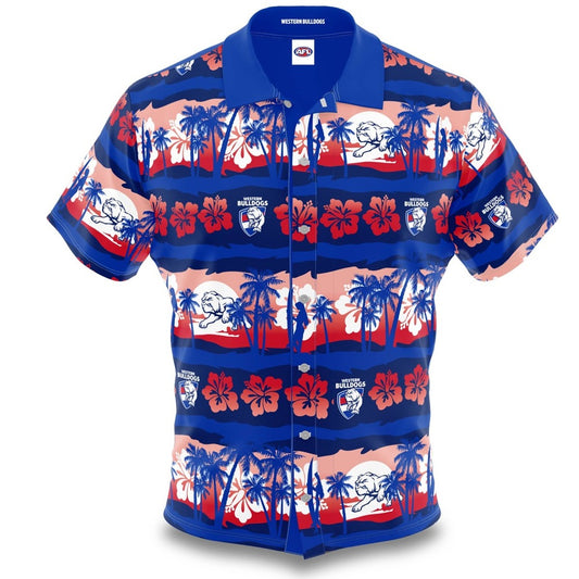 Western Bulldogs Palm Tree Hawaiian shirt