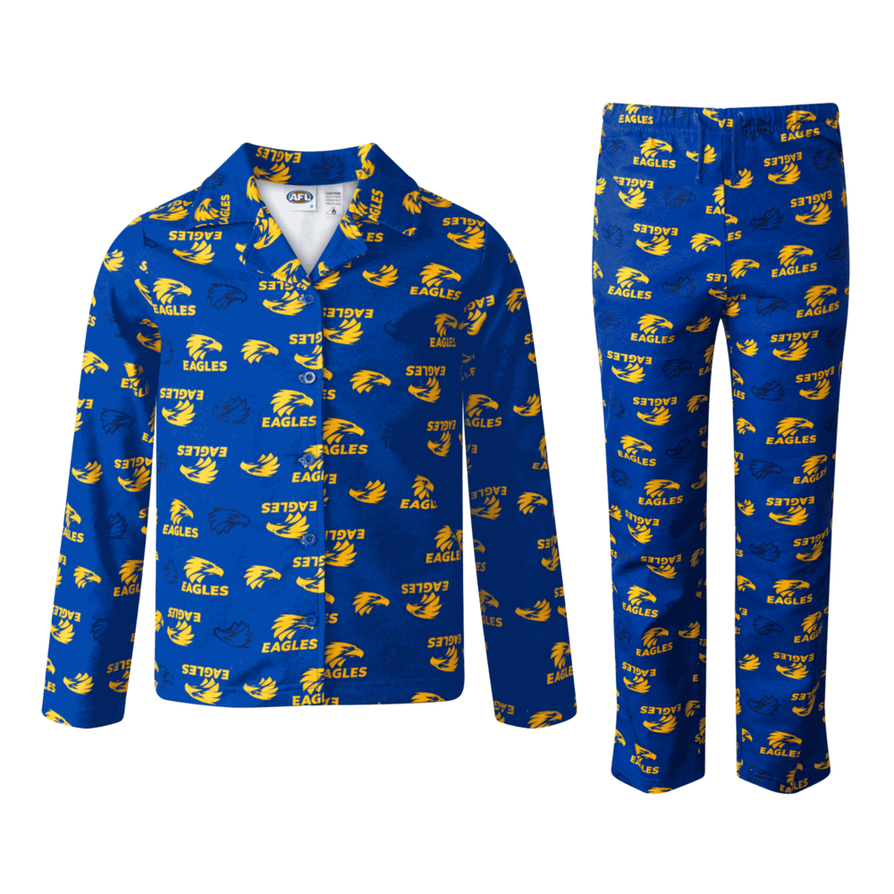 West Coast Eagles Youth Flannelette pj's