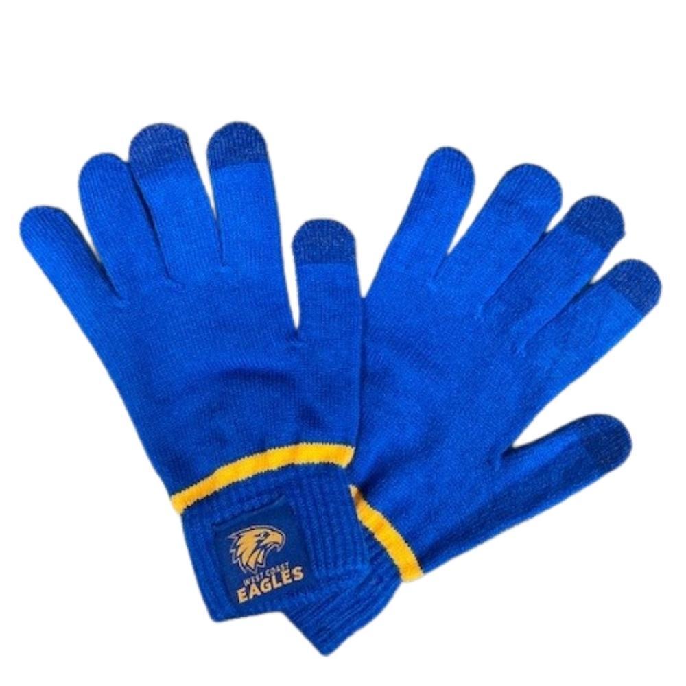 West Coast Eagles Touchscreen Gloves