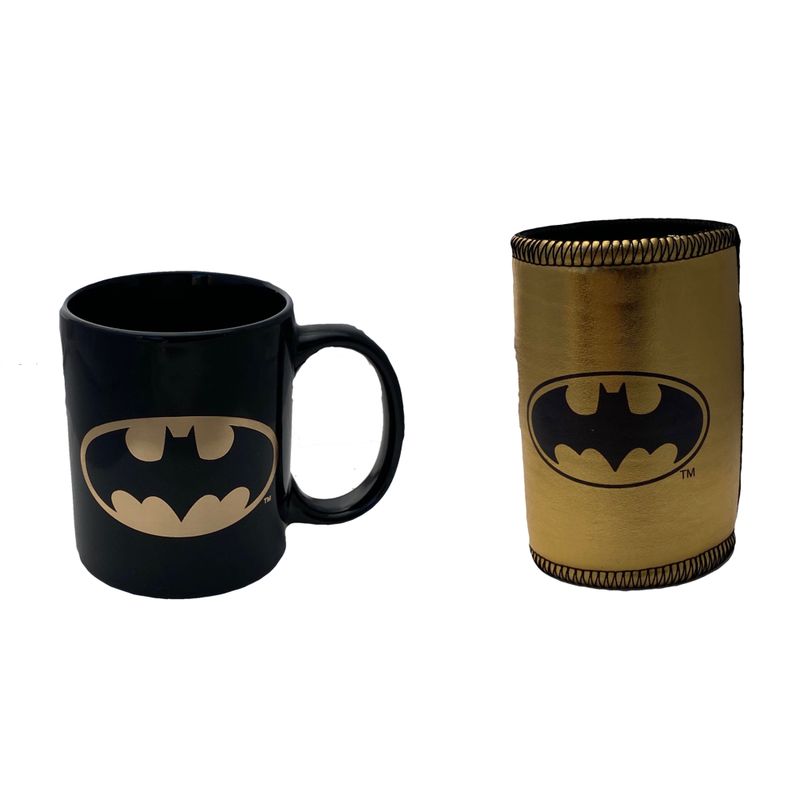 Stocktake Sale Batman Metallic Can Cooler and Mug Gift Pack