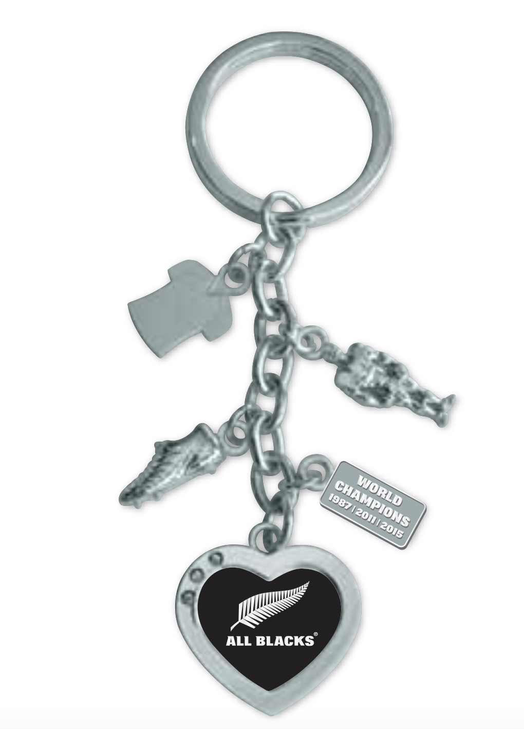 All Blacks Charm KeyRing