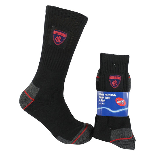 Melbourne Demons Work Socks 2pk