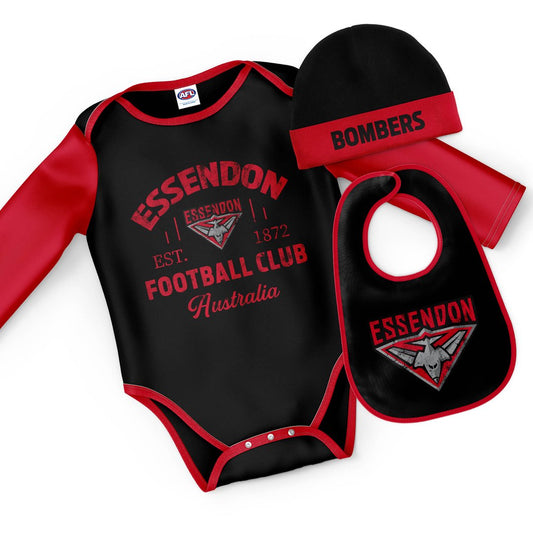 Essendon 3pc baby set