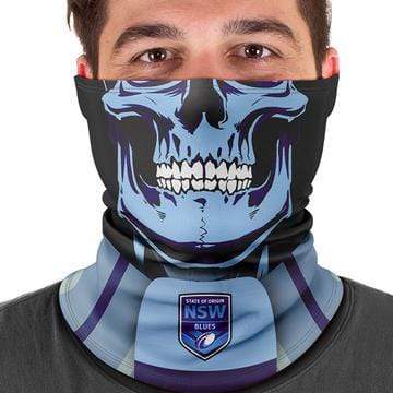 NSW Blues Skull Face Multi-Purpose Bandana | Official NRL State of Origin