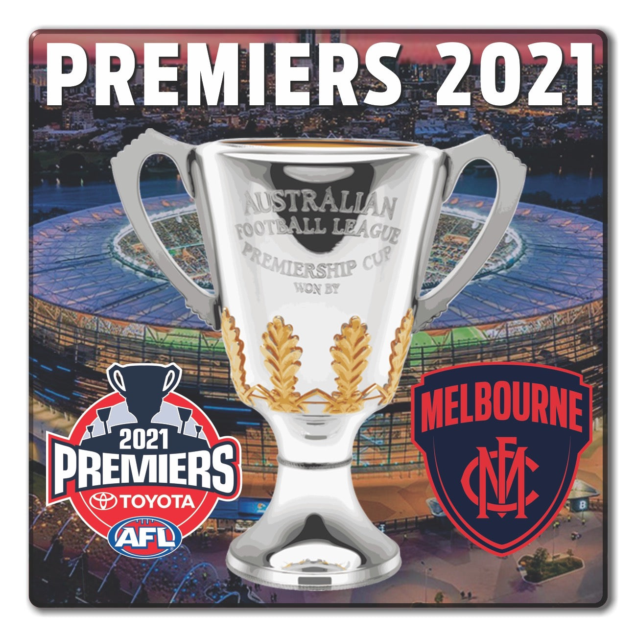 STOCTAKE SALE             2021 AFL Premiership Demons Commemorative Coaster