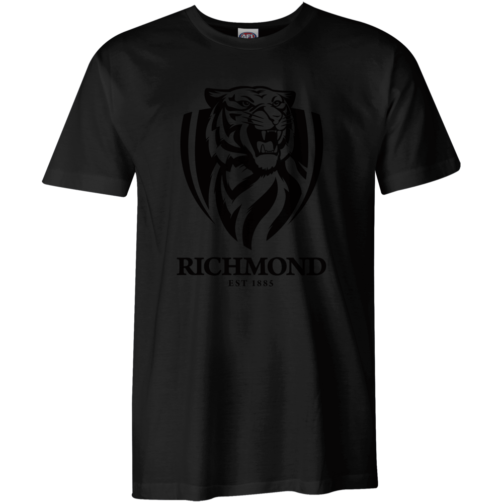 Richmond Tigers Mens Stealth Black Tee