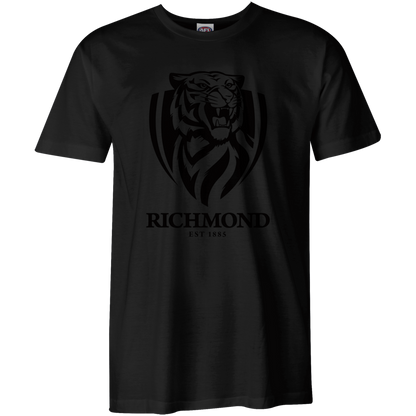 Richmond Tigers Mens Stealth Black Tee