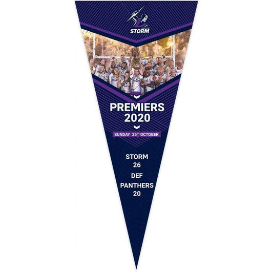 Melbourne Storm NRL 2020 Premiers Image Pennant Score Flag PH2