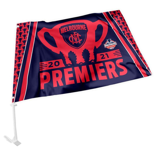 STOCKTAKE SALE            2021 AFL Melbourne Demons Premiership Car Flag