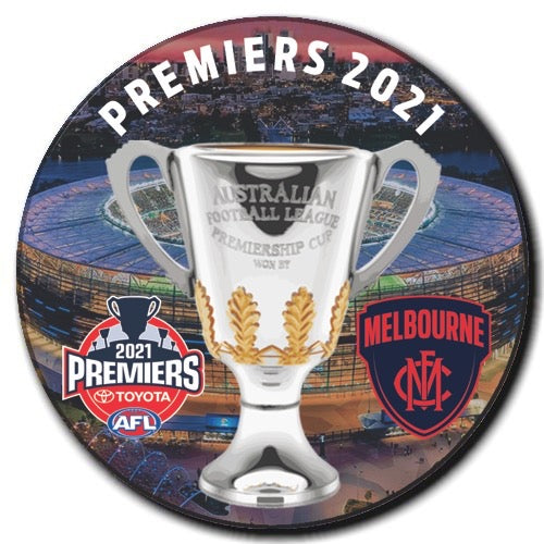 STOCKTAKE SALE             2021 AFL Premiers Melbourne Demons Normal Size Badge