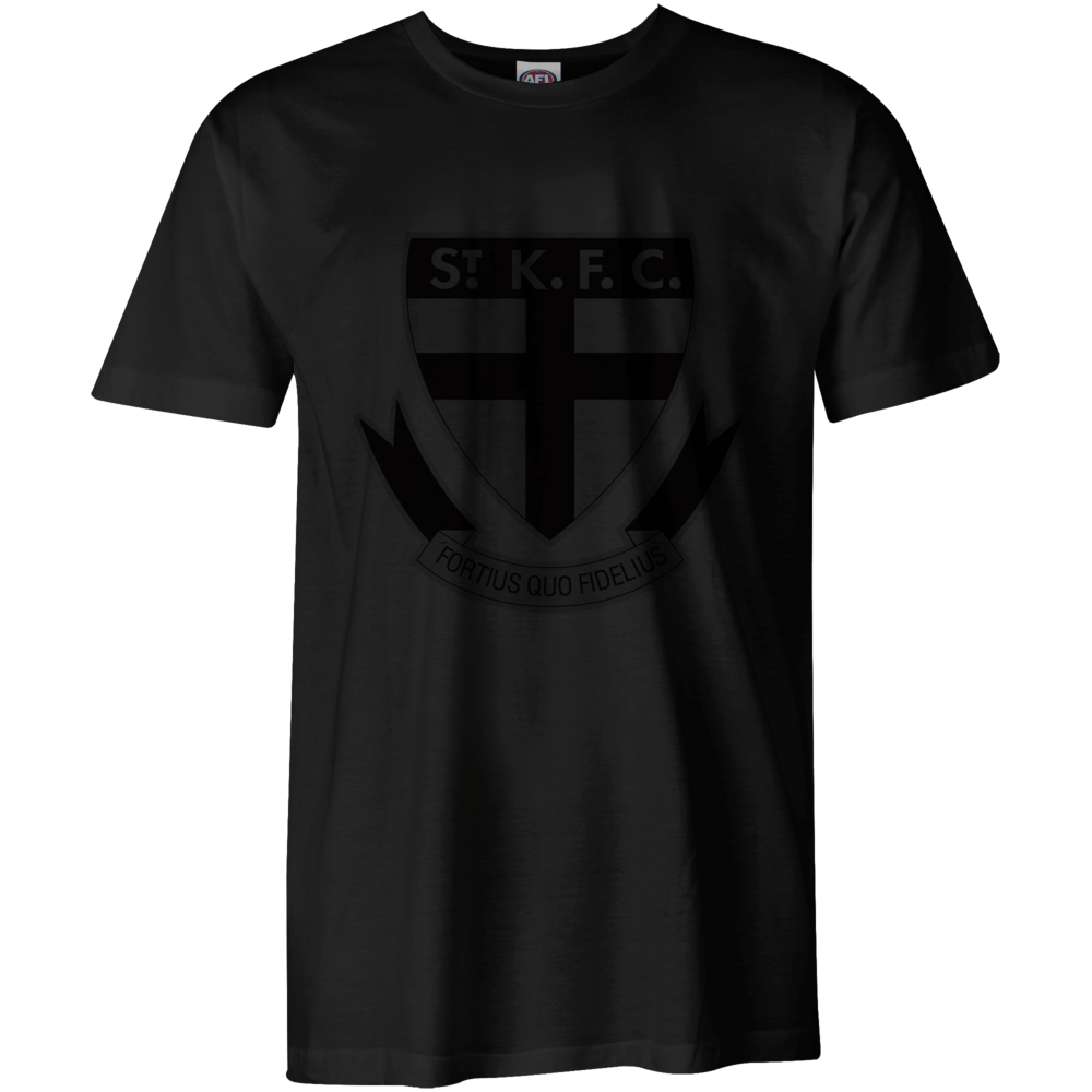 St Kilda Mens Stealth Black Tee