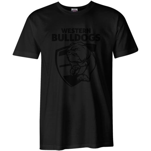 Western Bulldogs Mens Stealth Black Tee