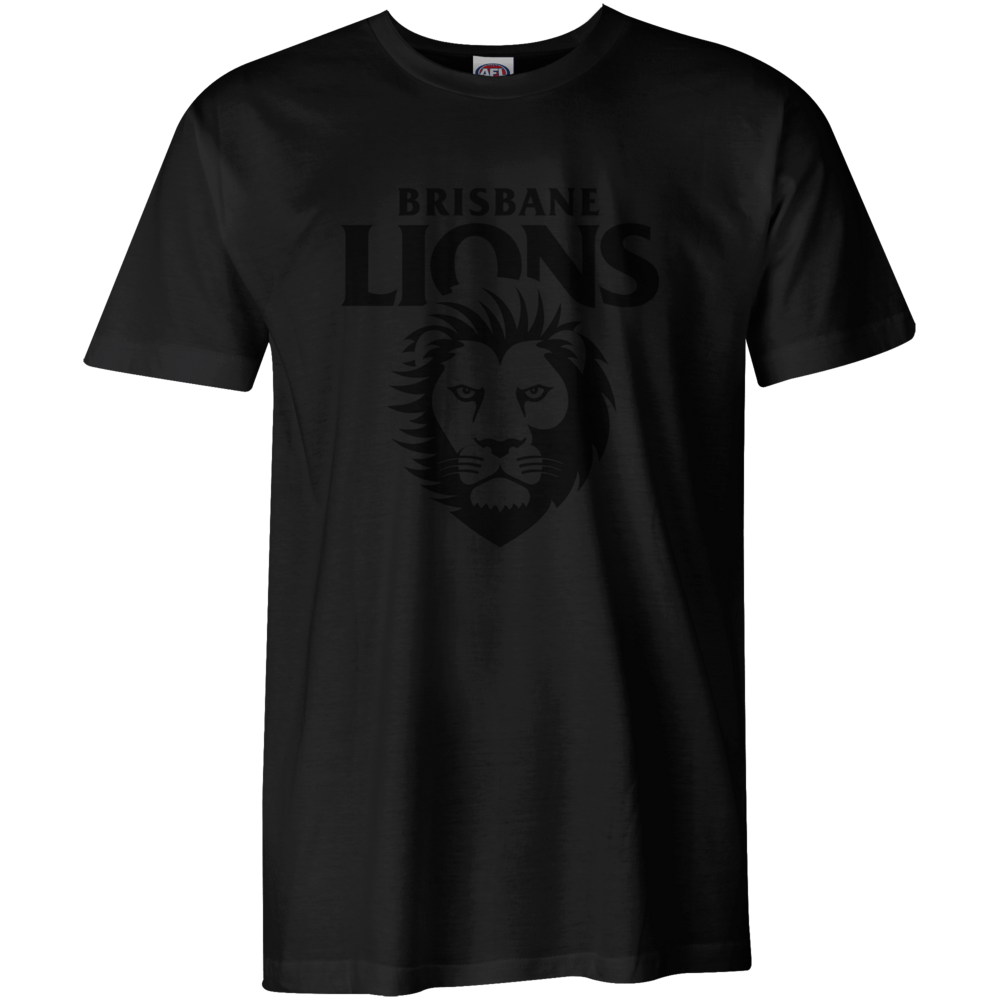 Brisbane Lions Mens Stealth Black Tee