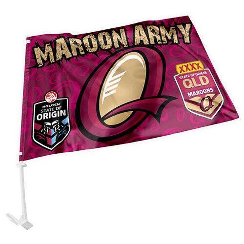 State Of Origin Car Flag - Queensland Maroons - 48cm x 30cm