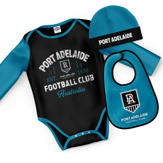 Port Adelaide 3pc baby set