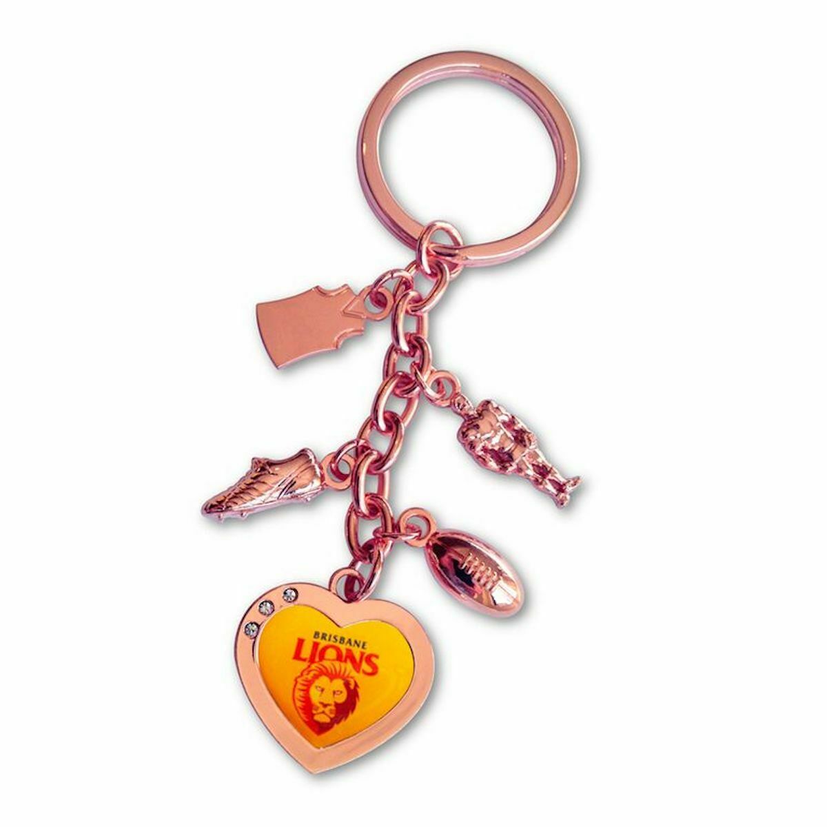 Brisbane Lions Charm Key Ring